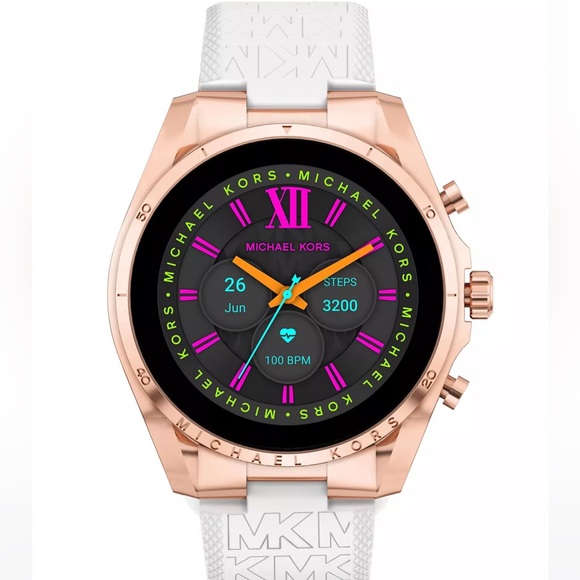 Michael Kors Other - Womens Smartwatch MICHAEL KORS BRADSHAW MKT5153 Silicone White Gold Rose GEN 6
